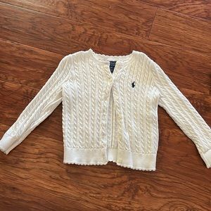 3T girls Polo cream sweater